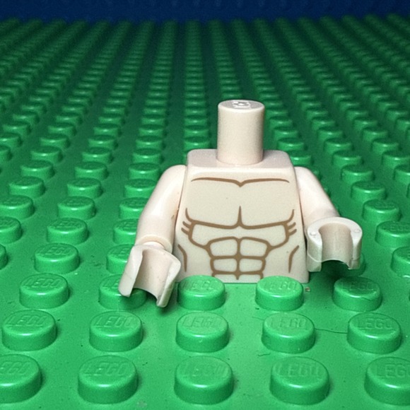 Lego Other - Lego Torso Bare Chest w/ Muscles Minifigure Flesh Body Airplane Mechanic iaj029